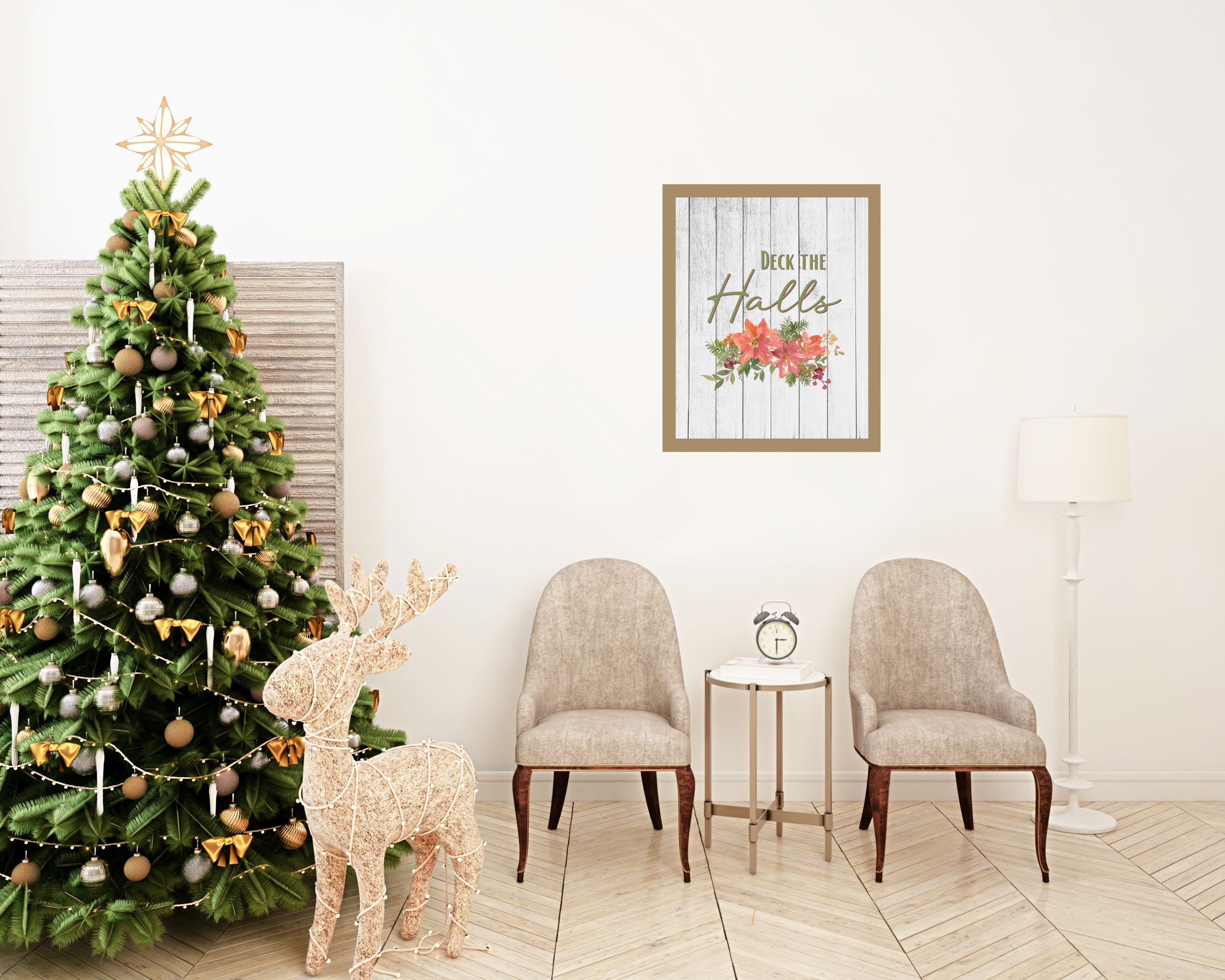 Printable Deck the Halls Wall Art Print Christmas Décor - Etsy