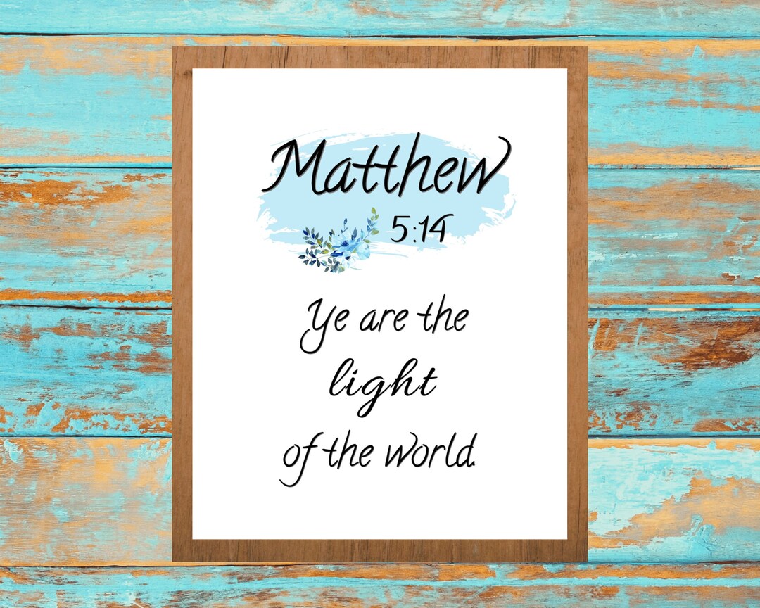 Matthew 5:14, Bible Verse Wall Art, Scripture Wall Art, Printable Wall ...