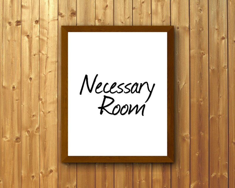 Necessary Room Art Bathroom Wall Art Instant Download Etsy