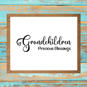Grandchildren Sign, Blessings Wall Decor, Printable Wall Art, Ancestry Printable, Grandparents Gift, Sentimental Gift, Printable Home Decor