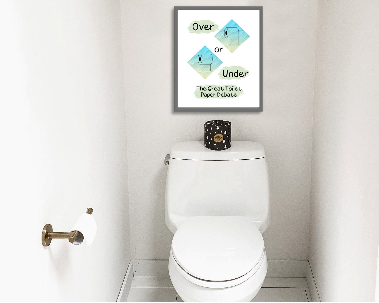 Over Under Toilet Paper Debate, Printable Wall Art, Toilet Paper Sign ...