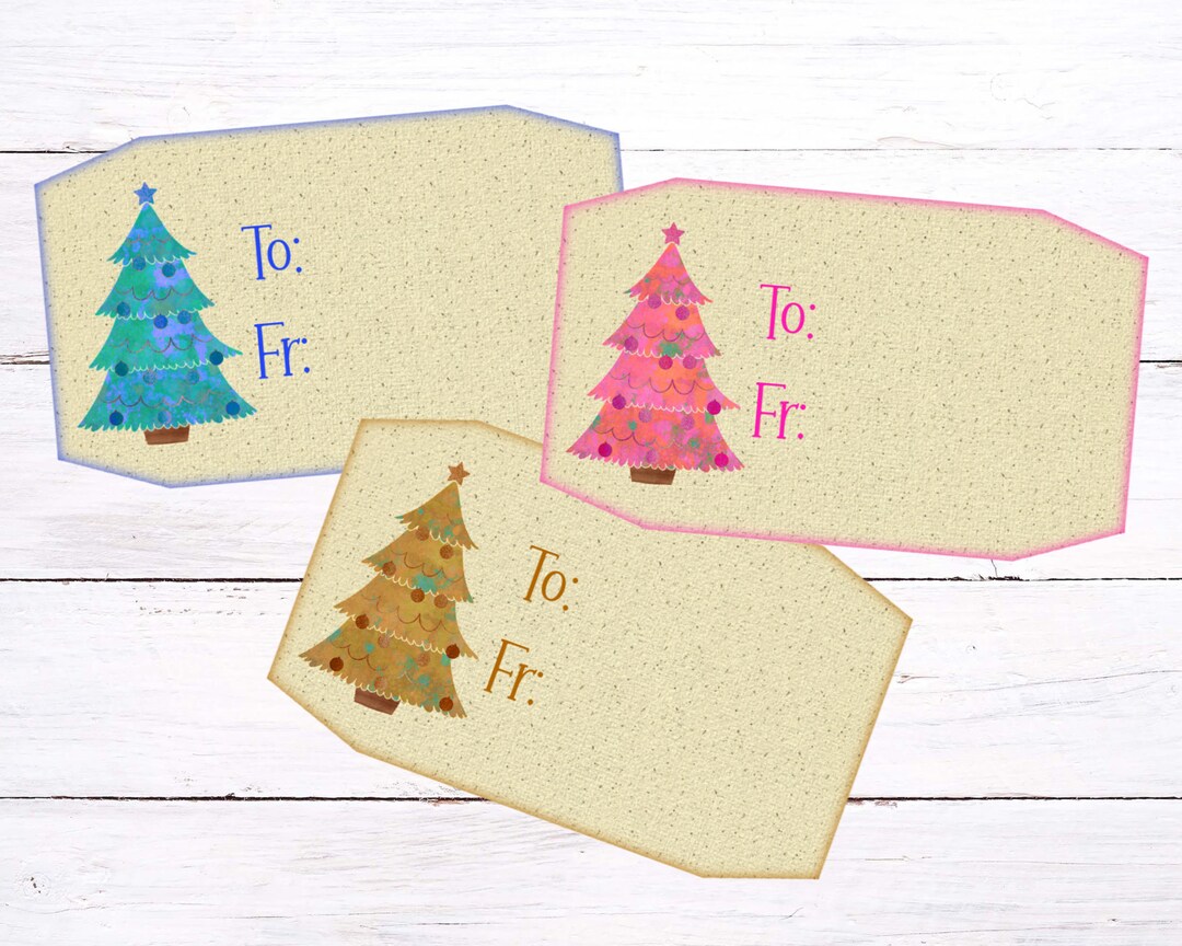 Christmas Tree Printable Tags, Christmas Gift Tags, Christmas Tree Hang ...
