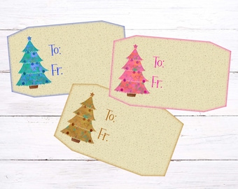 Christmas Tree Printable Tags, Christmas Gift Tags, Christmas Tree Hang Tags, To and From Christmas Tree Gift Tags
