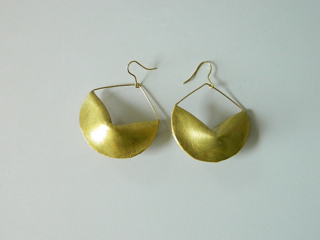 Gold Leather Earrings Lightweight Earrings Gold Statement | Etsy