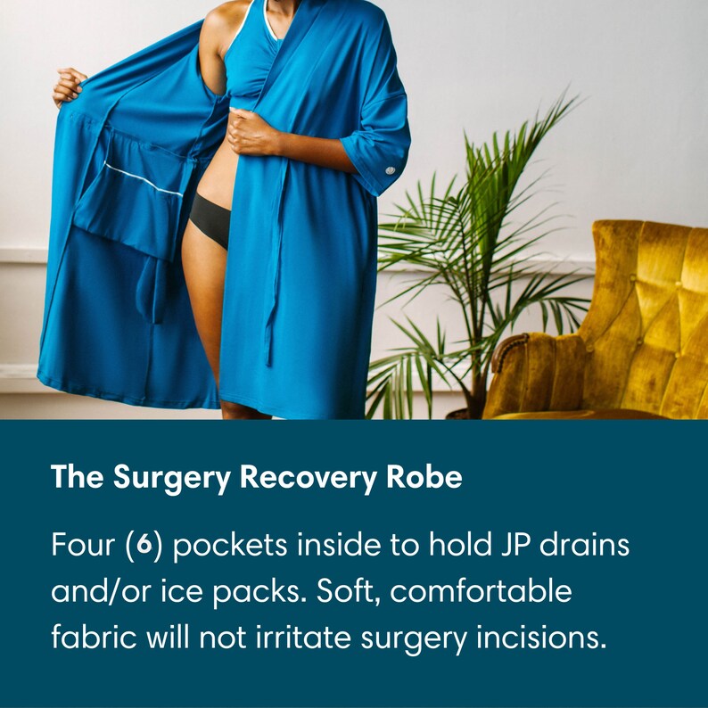 Mastectomy Robe Post Op Drain Belt post Surgical Robe breast Cancer mastectomy-robe-post-op-drain-belt-post-surgical-robe-breast-cancer
