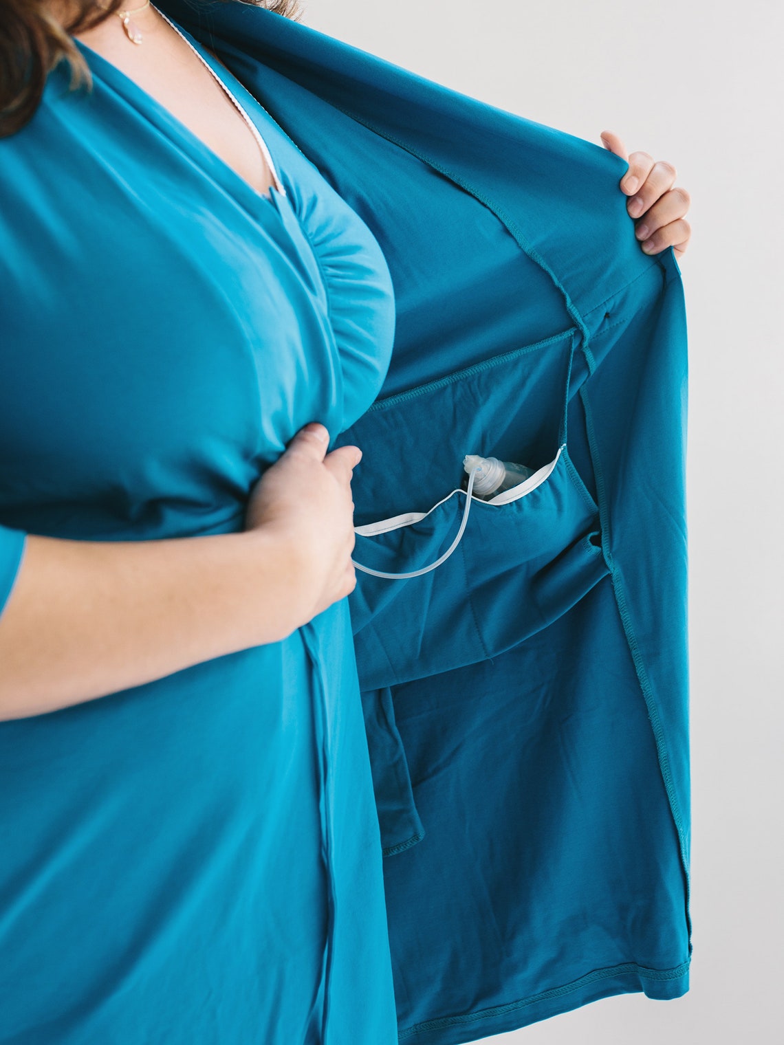 Mastectomy Robe Post Op Drain Belt/post Surgical Robe/breast Cancer/mommy Makeover/internal