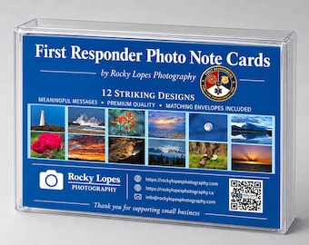 First Responder Pre-Written Photo Note Cards, Set of 12