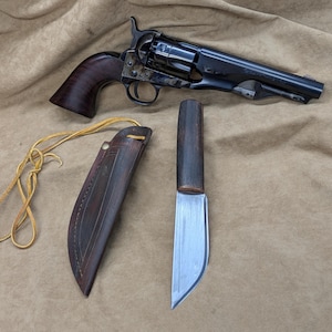 Hand forged knife: Made in Canada, black powder patch knife, rendezvous, western, viking