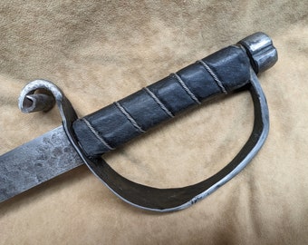 Hand forged Pirate sword: Forged in Canada. Pirate, Caribbean, privateer cutlass Hand forged sword. Man cave