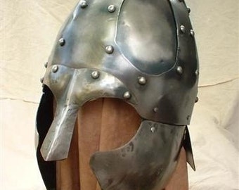 Hand forged medieval helmet / armor, Viking. Barbarian, costume, Roman