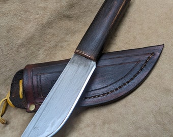 Hand forged knife: Made in Canada, black powder patch knife, rendezvous, western, viking