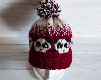 Panda - Panda Hat - Panda Bear - Panda Bear Hat -Panda Beanie - Panda Bear Beanie - Knit Beanie - Knit Hat - Hat - Beanie - Animal Hat