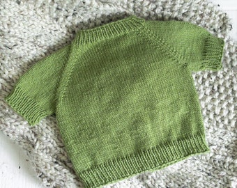 Sweater - Baby Sweater - Infant Sweater - Raglan Sweater - Green - Baby - Infant - Baby Wear - Infant Wear - Short Sleeve