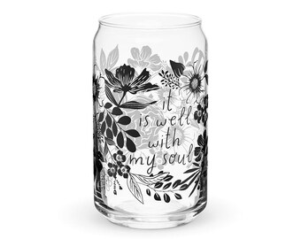 È bene con la mia anima Fiori in vetro lattina