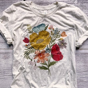 Colorful Flower Bouquet Tee / T Shirt