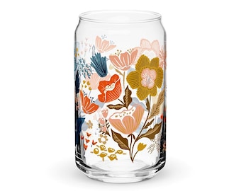 Lattina di vetro Folk Florals