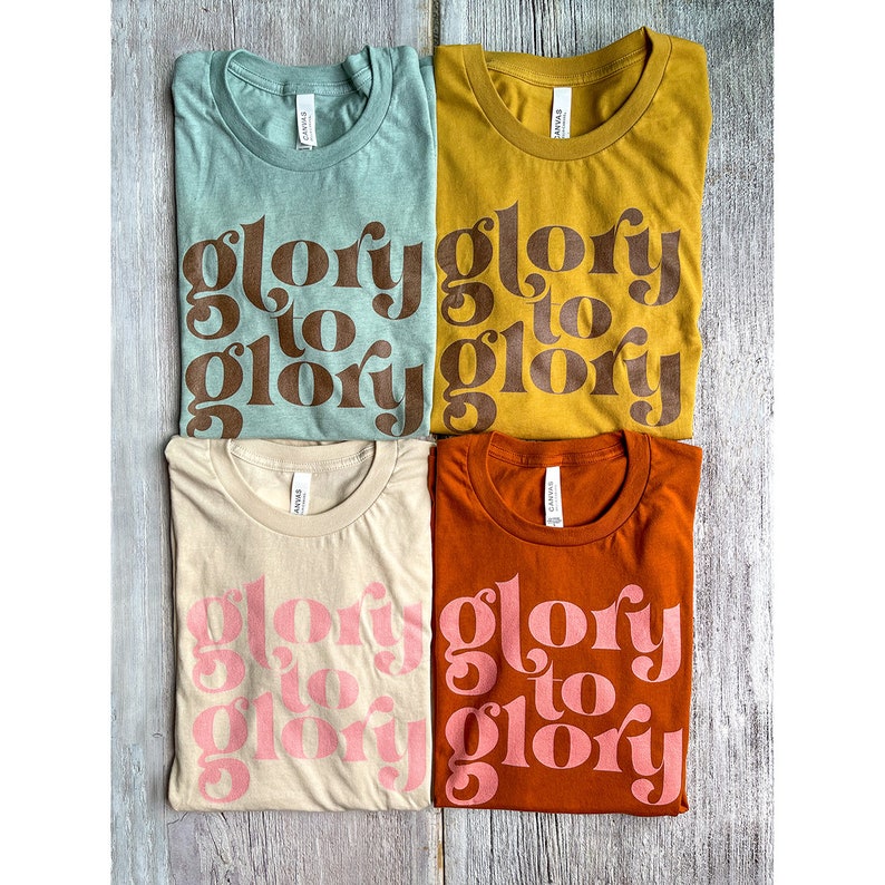Glory to Glory Tee / Cotton T Shirt Pink Print image 3