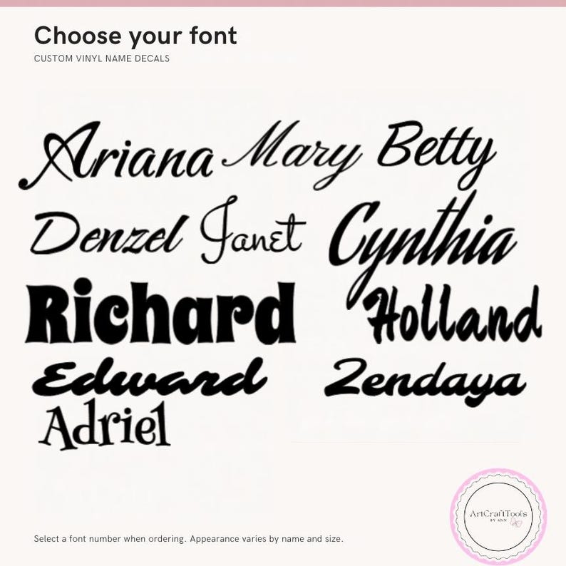 Custom Vinyl Name Decals: Peel & Stick Personalized Stickers for ...