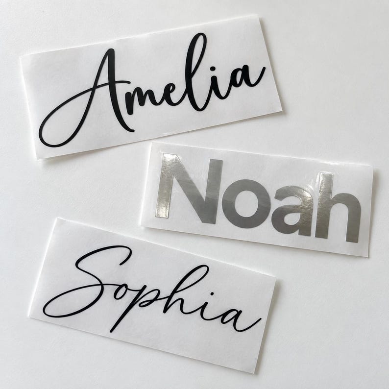 Sticker Cursive Name Custom Vinyl Name Decals: Peel & Stick Personalized Stickers for ...