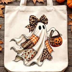 Ghost Halloween Ghost PNG, Floral Patchwork Ghost, Fall GhostPNG, Autumn Sublimation, Halloween PNG, Tis the Season