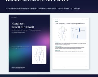 Esercitazione di chiromanzia: Caratteristiche selezionate delle linee della mano, 17 lezioni in formato PDF