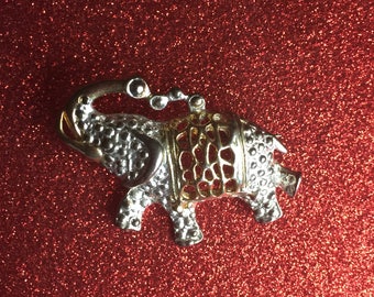 Vintage Filigree Circus Elephant Brooch