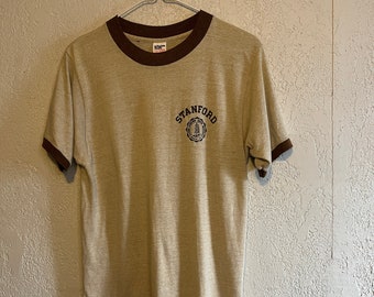 Vintage Leland Stanford Junior University Ringer T-Shirt . L, 42-44