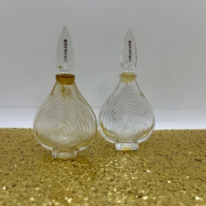 2 Vintage Guerlain Chamade Mini Bottles w Stoppers