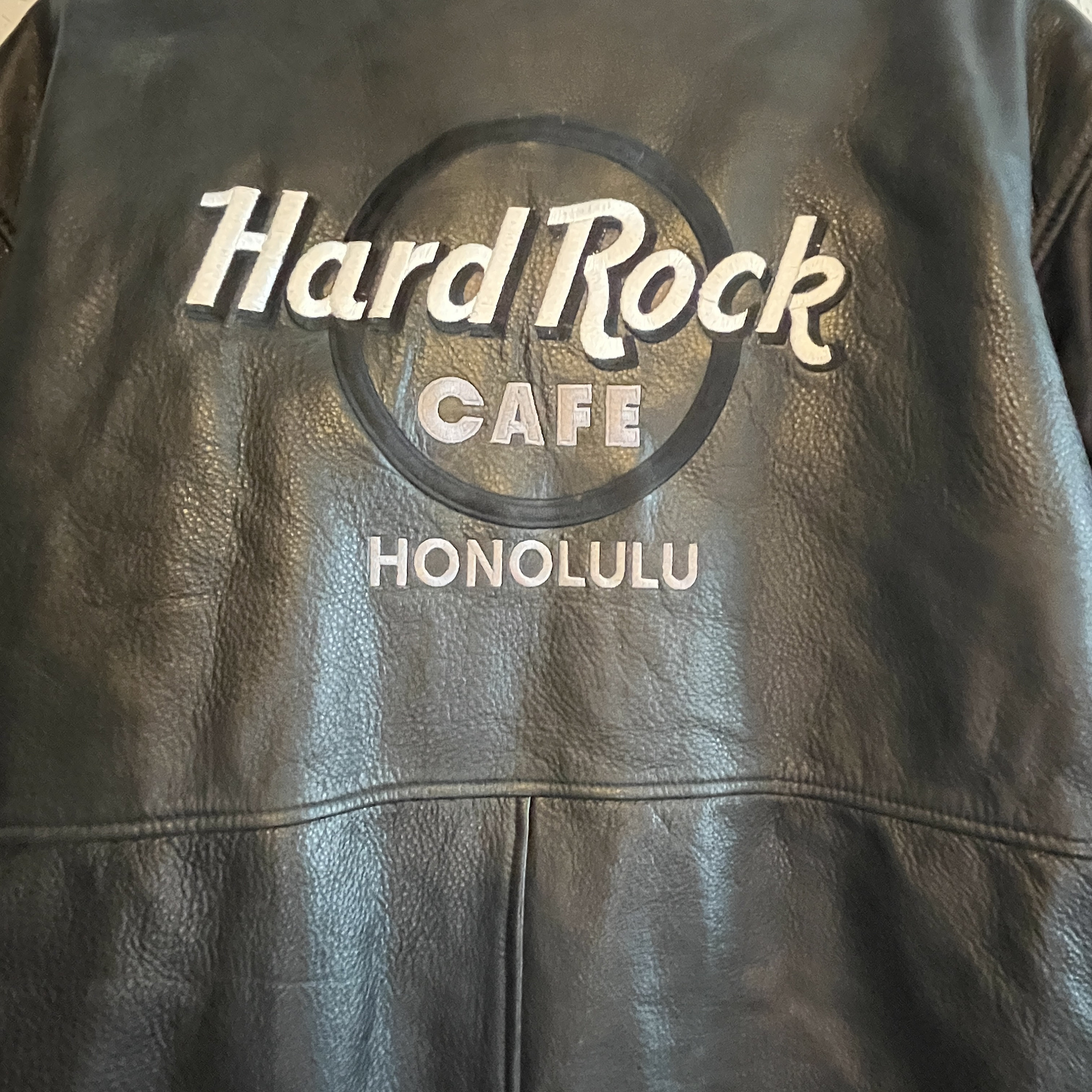 Hard Rock Cafe Honolulu Vintage Black Leather Bomber Jacket, M - Etsy