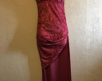navy blue dress for baby girl 90s Vintage Hot Pink Velvet Strap Dress | Diagonal Cut Sexy Midi Summer  Dress | Small - Medium