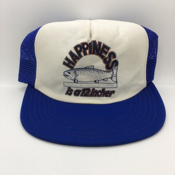 Novelty Vintage Fishing Hat Happiness 