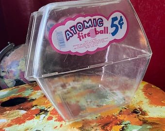 Contenedor de dulces vintage Atomic Fireball Candy Ferrara Pan
