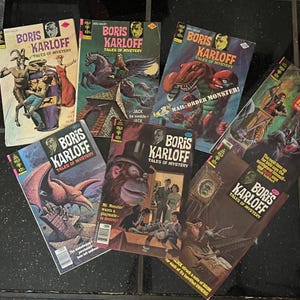 7x Boris Karloff Tales of Mystery Gold Key Vintage Horror Comics Lot