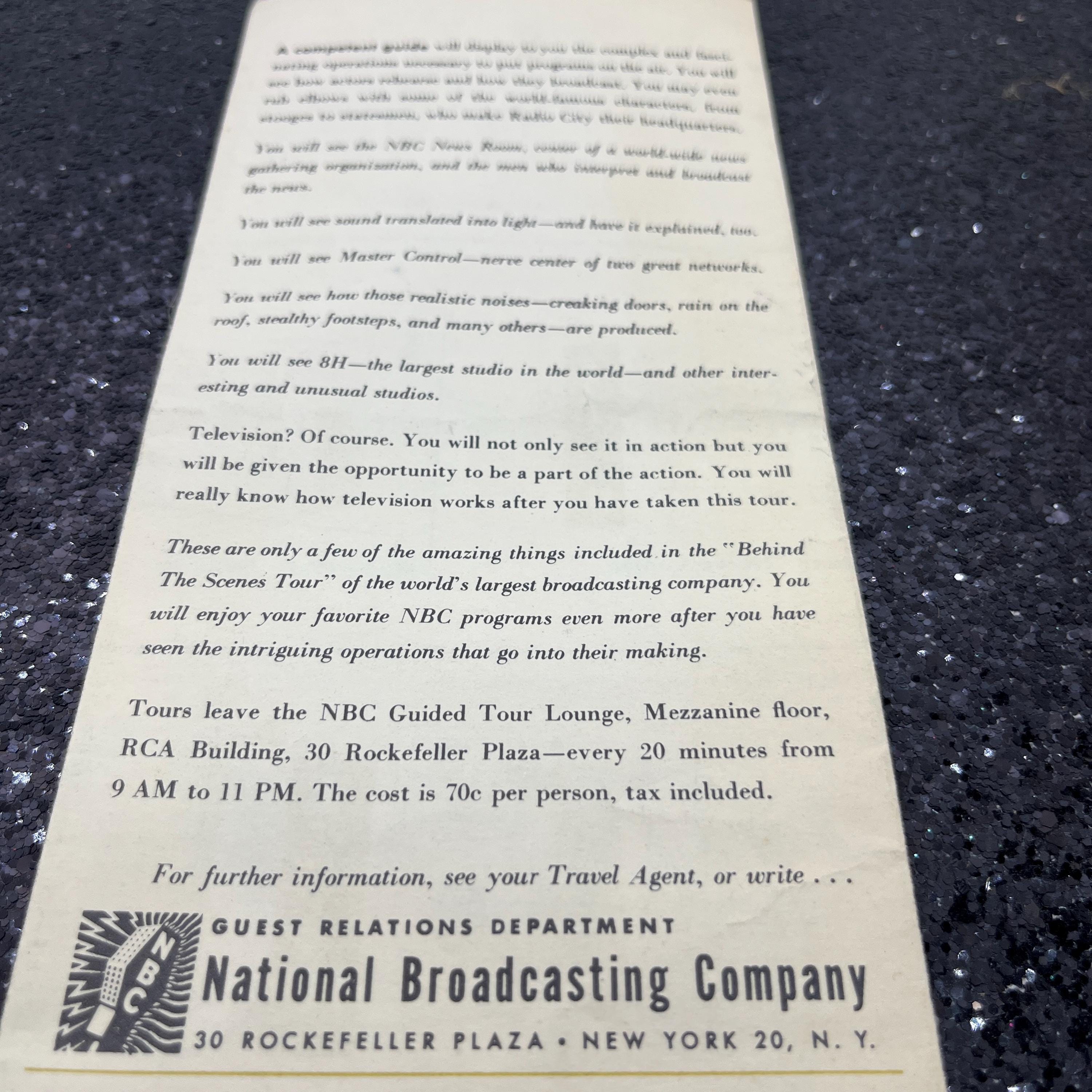 Vintage 1930s/1940s NBC Escorted Tour Pamphlet Souvenir . Vintage ...