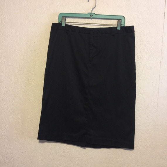 Vintage 1990s/y2k Straight Black Skirt with Belt Loops Gap | Etsy