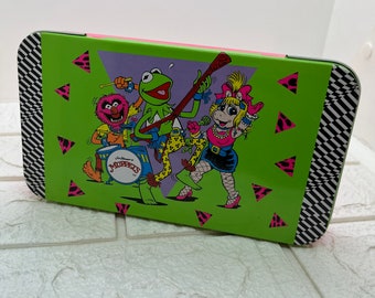 Vintage Muppets Tin ~ Punk Rock New Wave Muppet Band, 1989 Candy Tin Box
