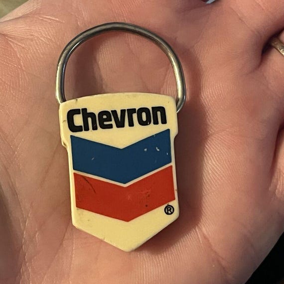 Vintage Chevron Gas Auto Car Oil Service Station Redding