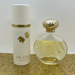 2x Vintage L'air Du Temps Eau de Toilette Nina Ricci . partial bottles
