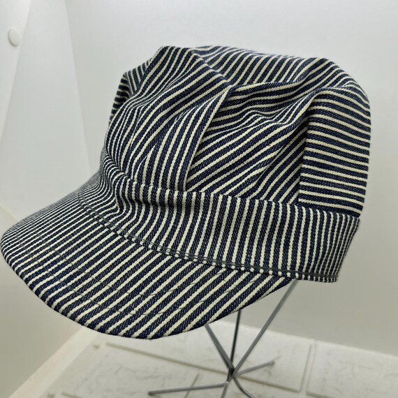 ✨NEW Vintage style train conductor  ? Black and White Striped Hat Boots and Brothers Blue Hickory Striped Train Conductor  main image 3