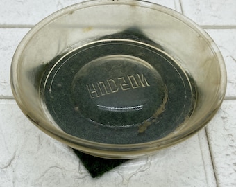 Base de bebedero para gallinas de vidrio vintage Hudson, decoración antigua de granja