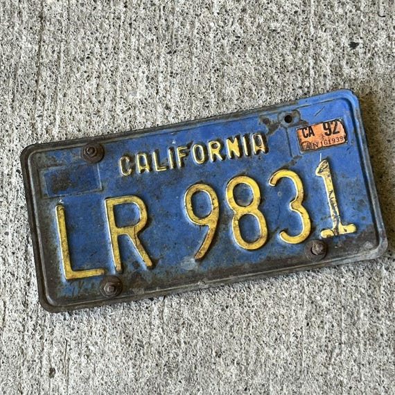 カリフォルニアナンバープレート カリフォルニア ライセンスプレート ナンバープレート 9ESP987 - メルカリ