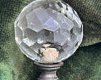 Einzel Vintage Facettierte Kristall Schublade Knauf