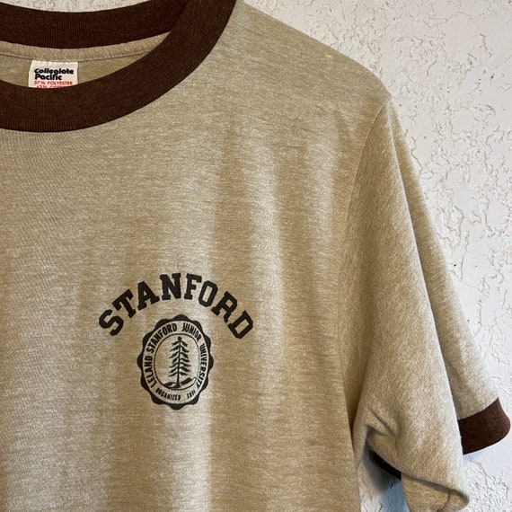 Vintage Leland Stanford Junior University Ringer T-shirt . L