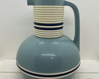 Vintage Slate Blue Corning Thermique 1 Qt Hot / Cold Thermal Pitcher
