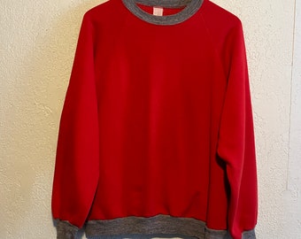 Vintage 60s Distressed Heather Red Short Sleeve Penney's