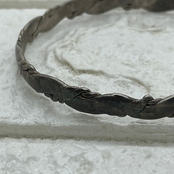 Vintage Braided Mexico Silver Bracelet