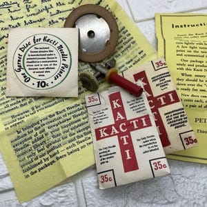 Vintage Kactus Kaktus Nadel-Zeiger-Schärfer für Phonograph-Plattenspieler mit NOS-Granatscheibe