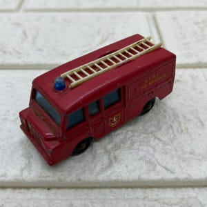 Vintage Lensey Matchbox No. 57 Land Rover Fire Truck