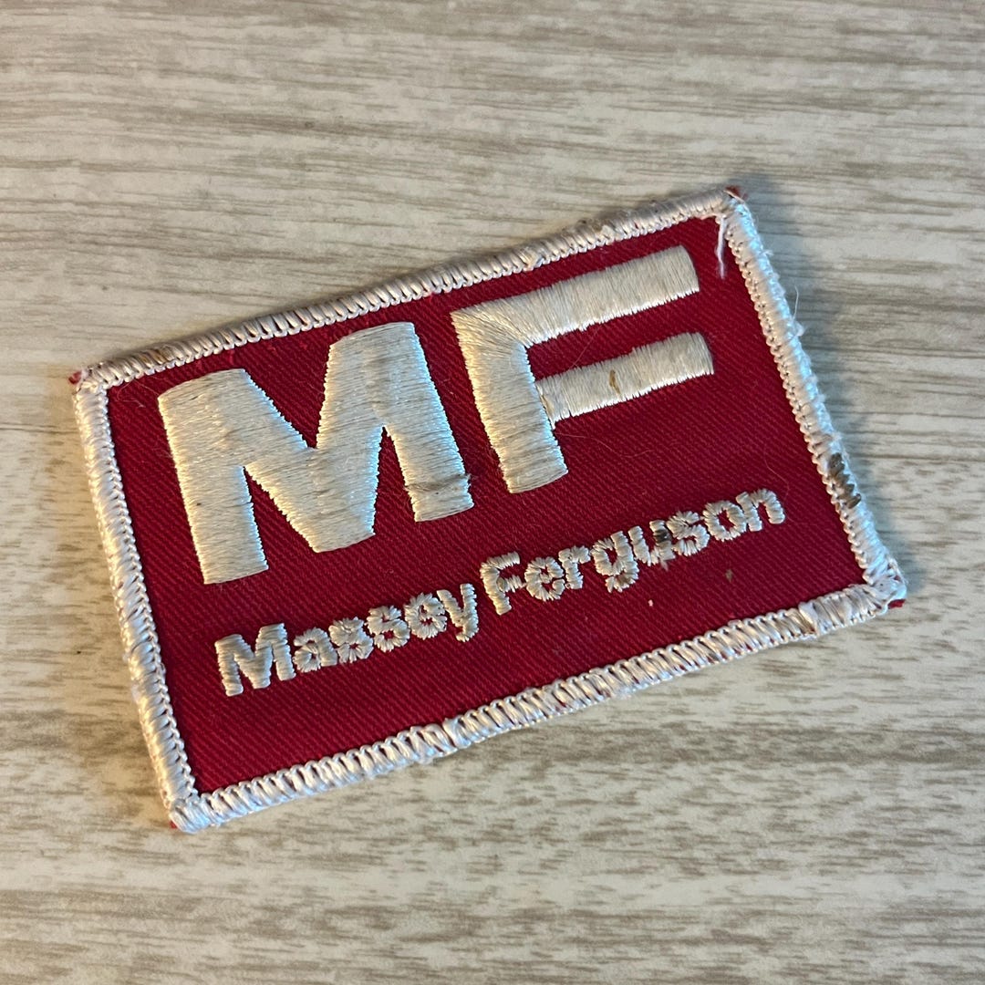 Vintage MF MASSEY FERGUSON Tractor & Farm Equipment Embroidered Patch ...