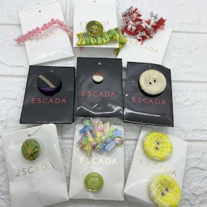 Lot ESCADA Replacement Buttons, Trim, etc NOS